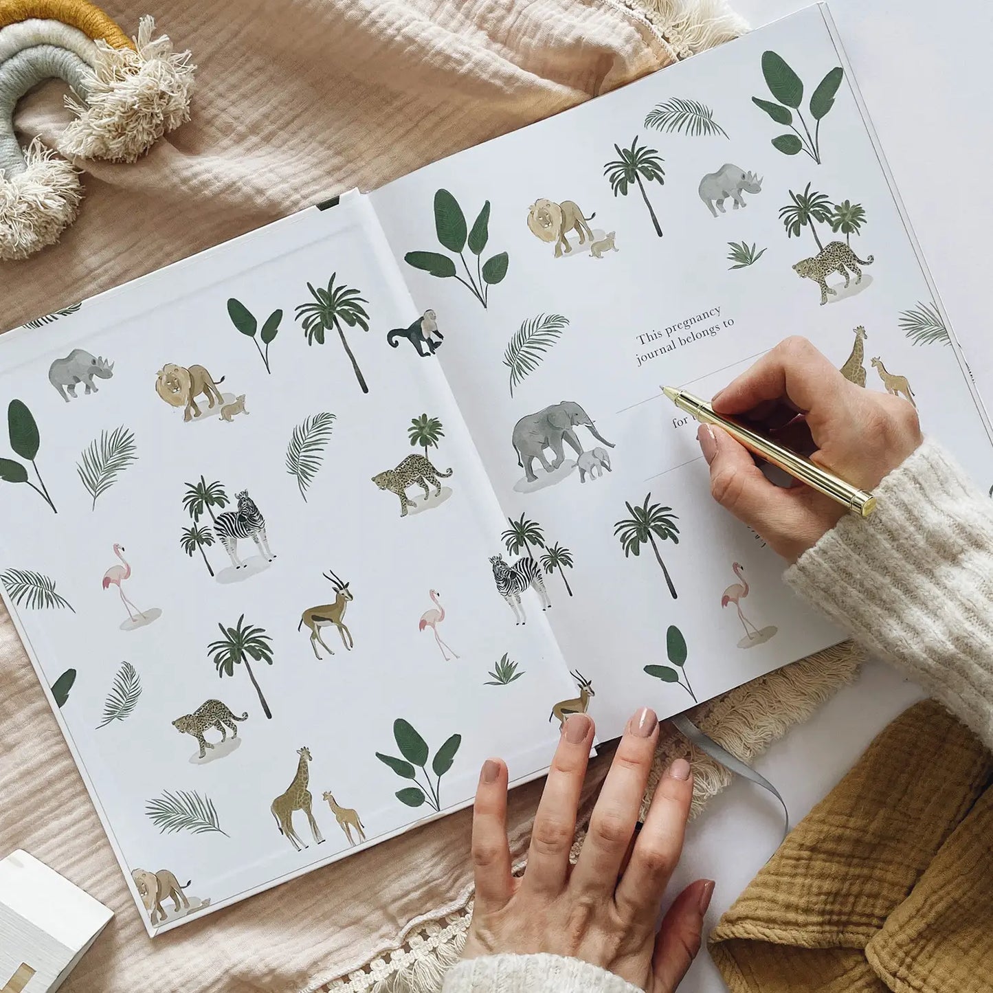Pregnancy Journal (Jungle) - Parents To Be Record Book Gift