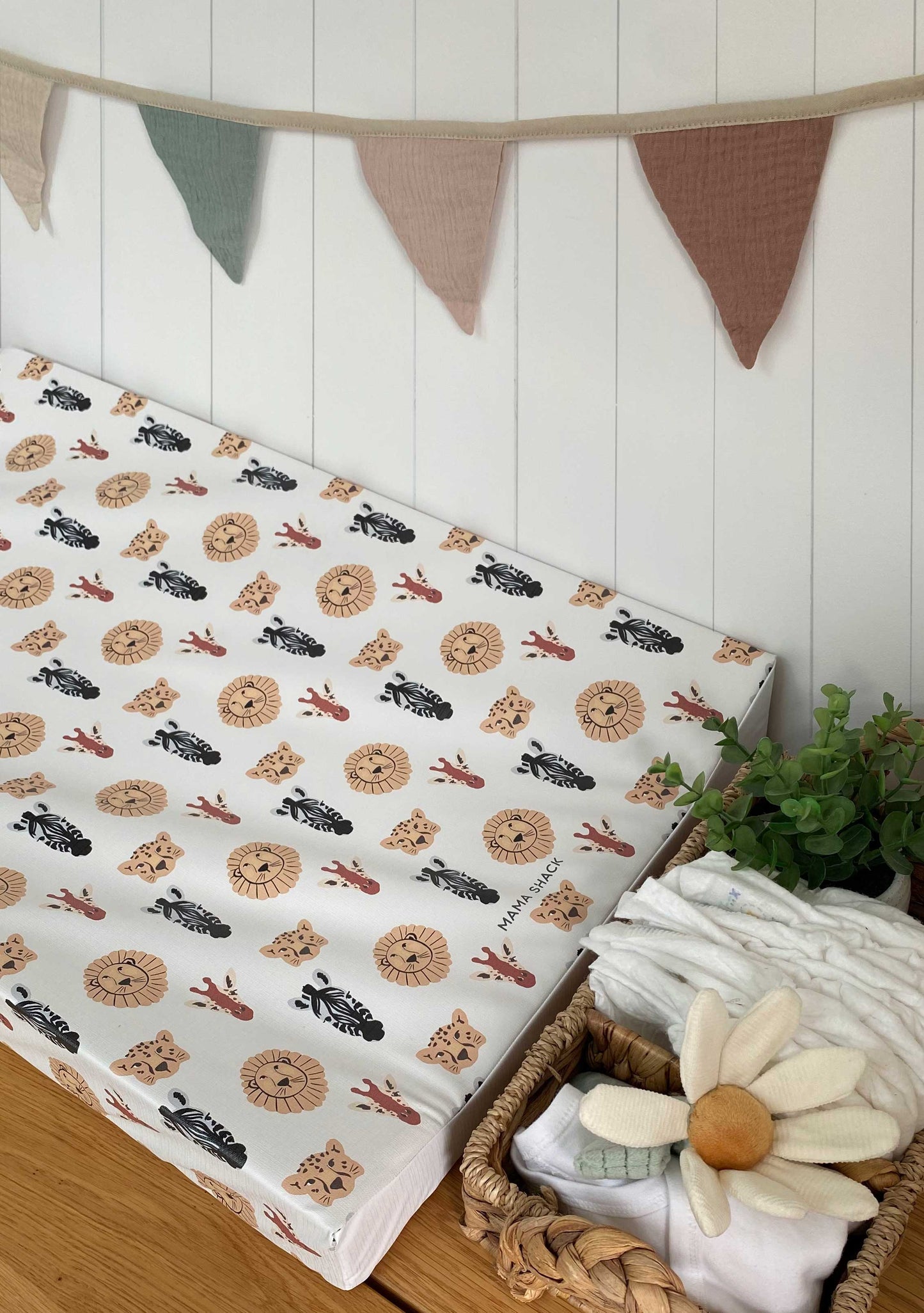 Anti Roll Changing Mat - Scandi Safari