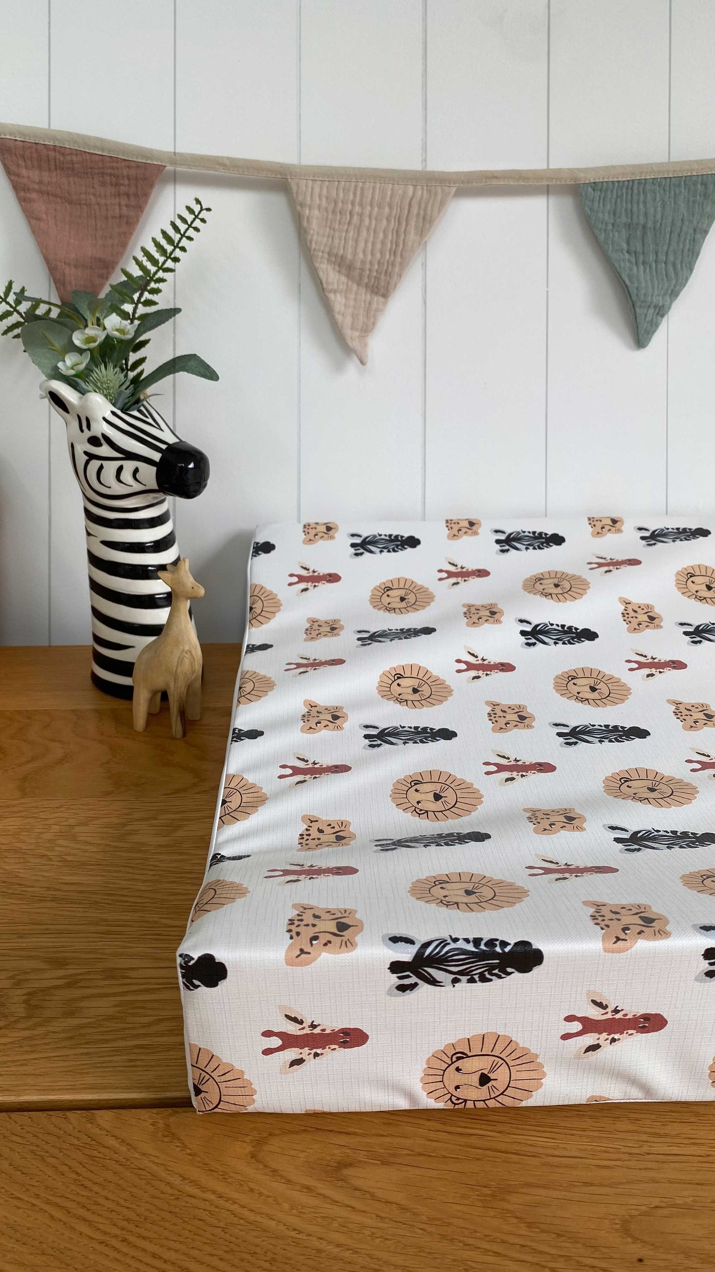Anti Roll Changing Mat - Scandi Safari