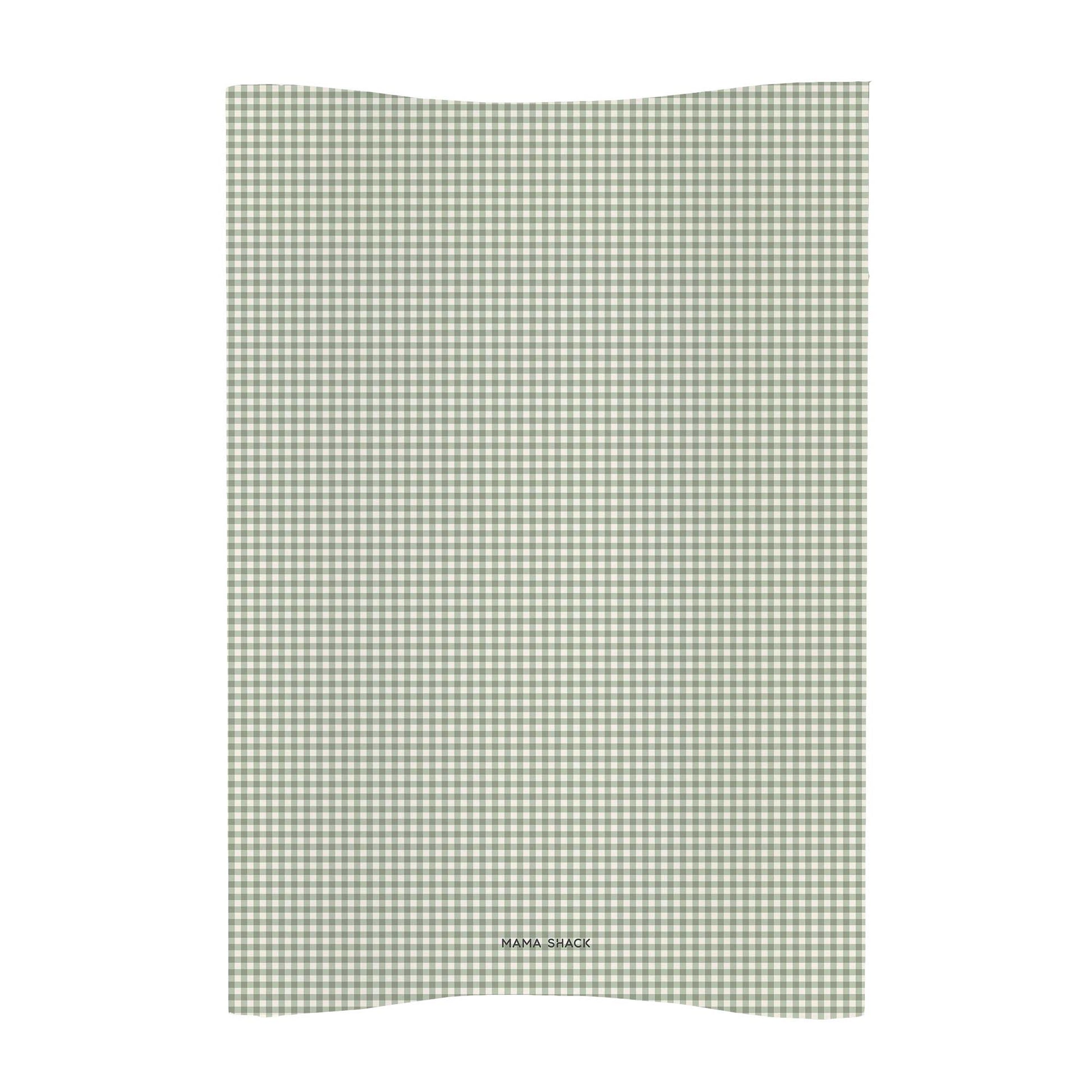 Anti Roll Changing Mat - Sage Green Gingham