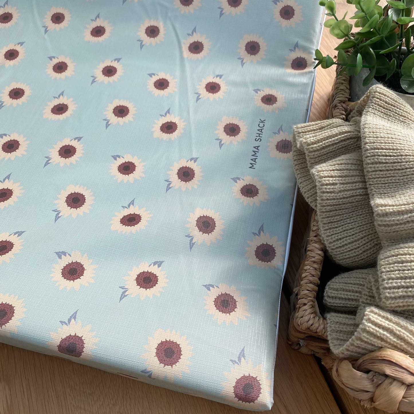 Anti Roll Changing Mat - Sunflower