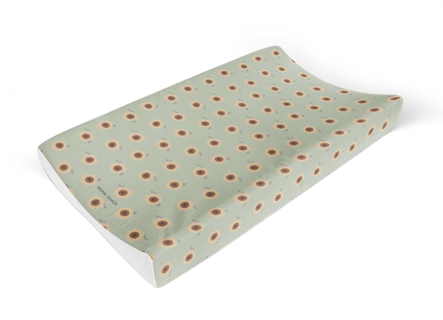 Anti Roll Changing Mat - Sunflower
