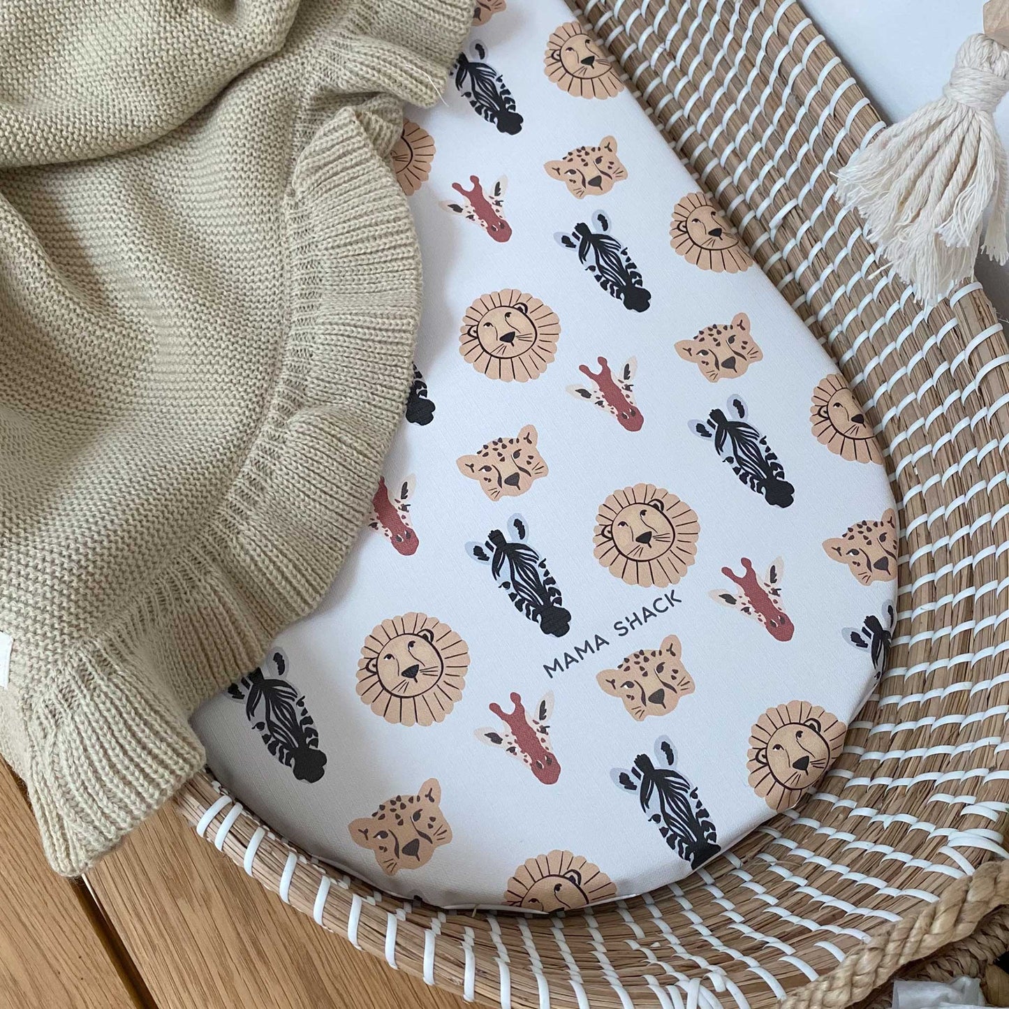 Changing Basket Mat Liner - Scandi Safari