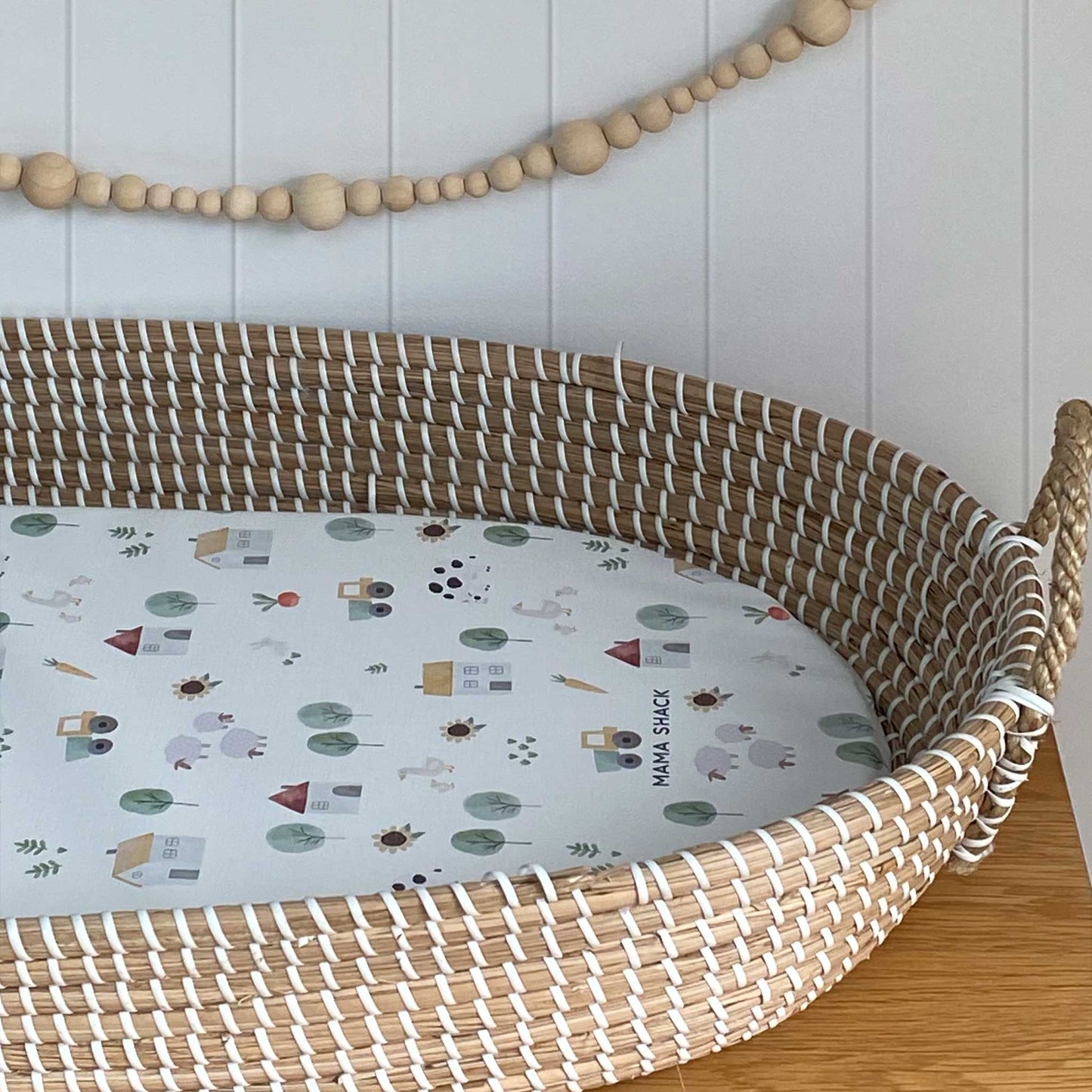 Changing Basket Mat Liner - On the Farm