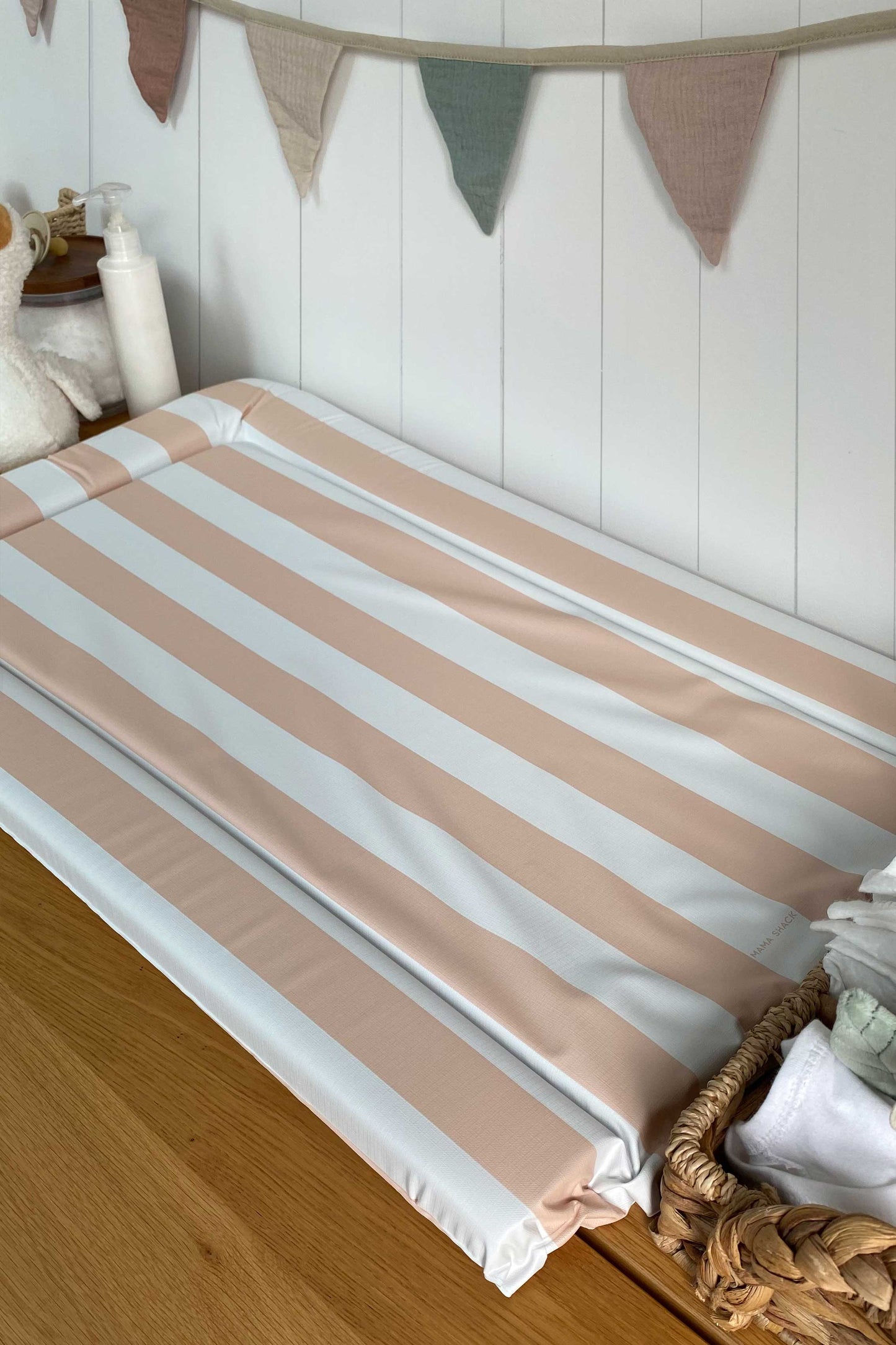 Changing Mat - Candy Stripe Peaches