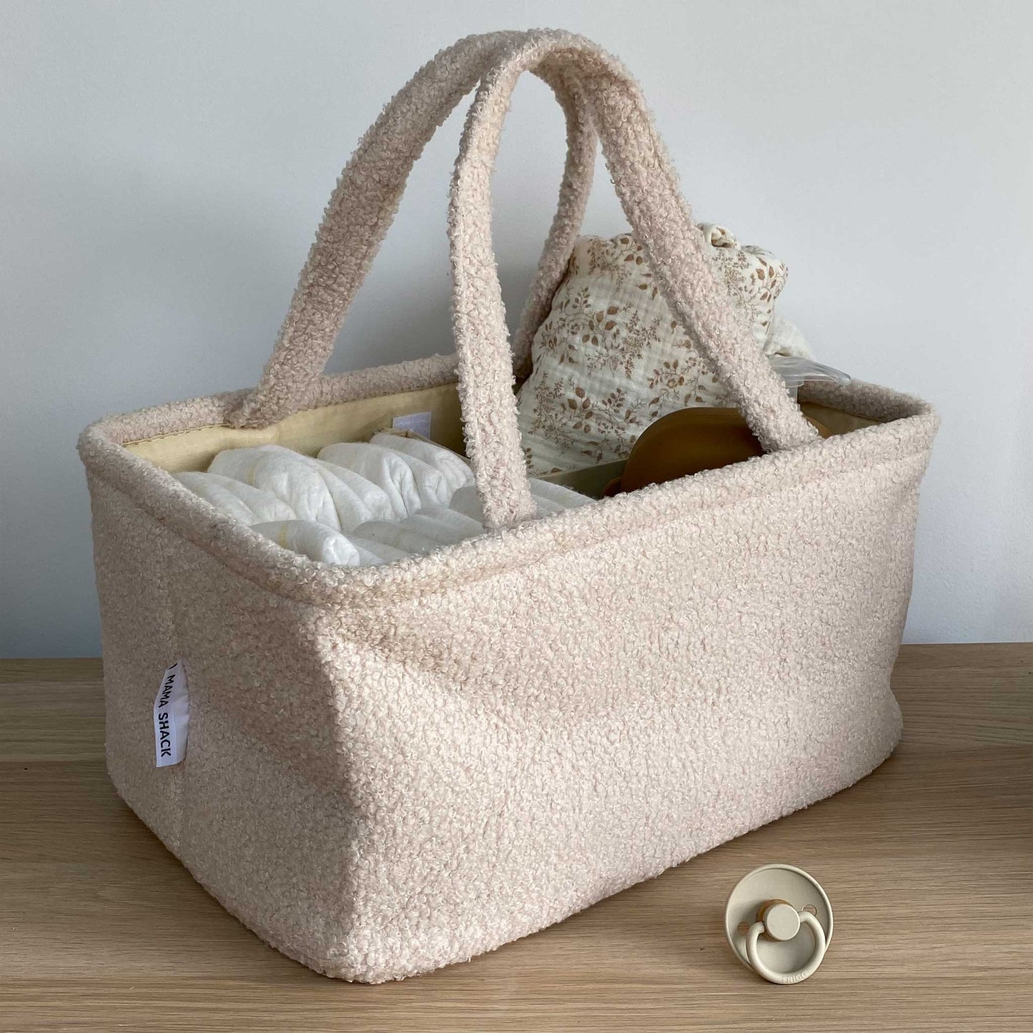 Nappy Caddy - Teddy Fleece - Ivory