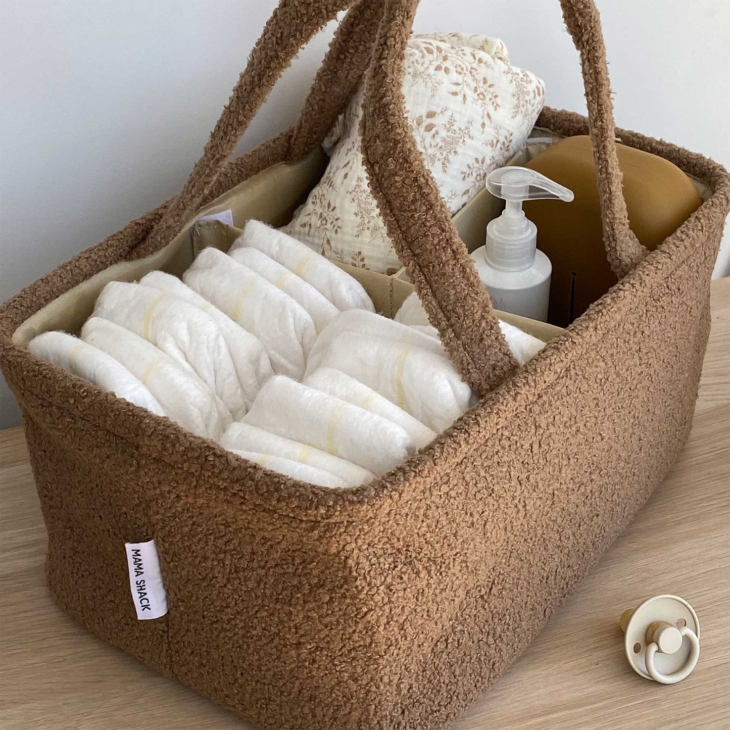 Nappy Caddy - Teddy Fleece - Walnut