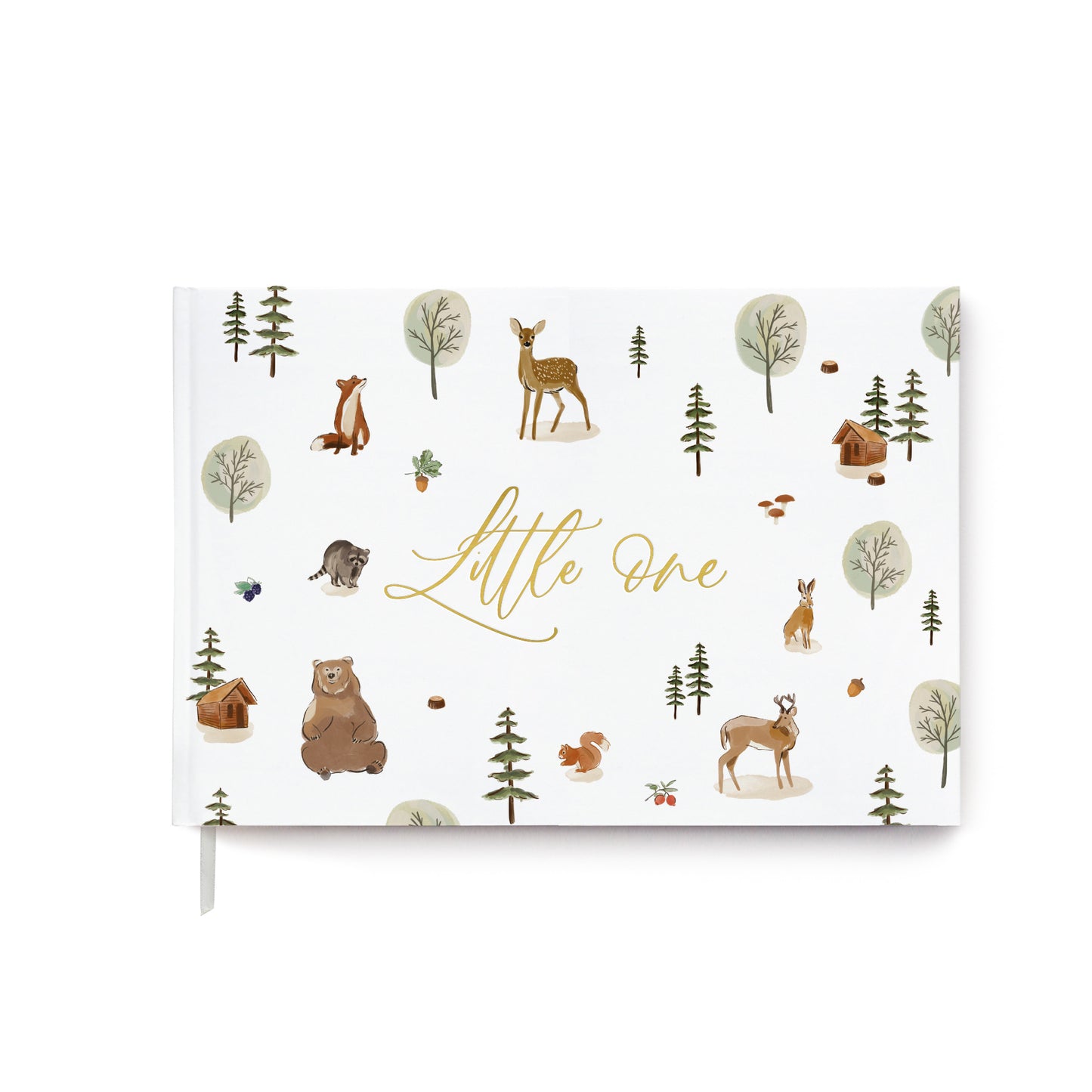 Baby Memory Book - Woodland and Gold Foil