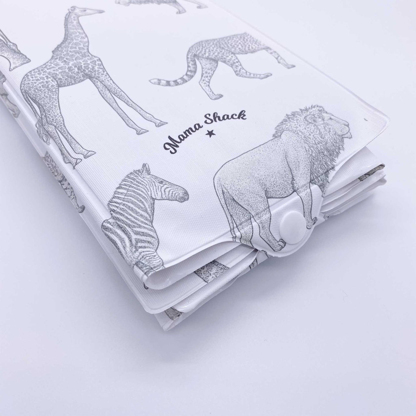 Foldable Travel Changing Mat - Monochrome Safari