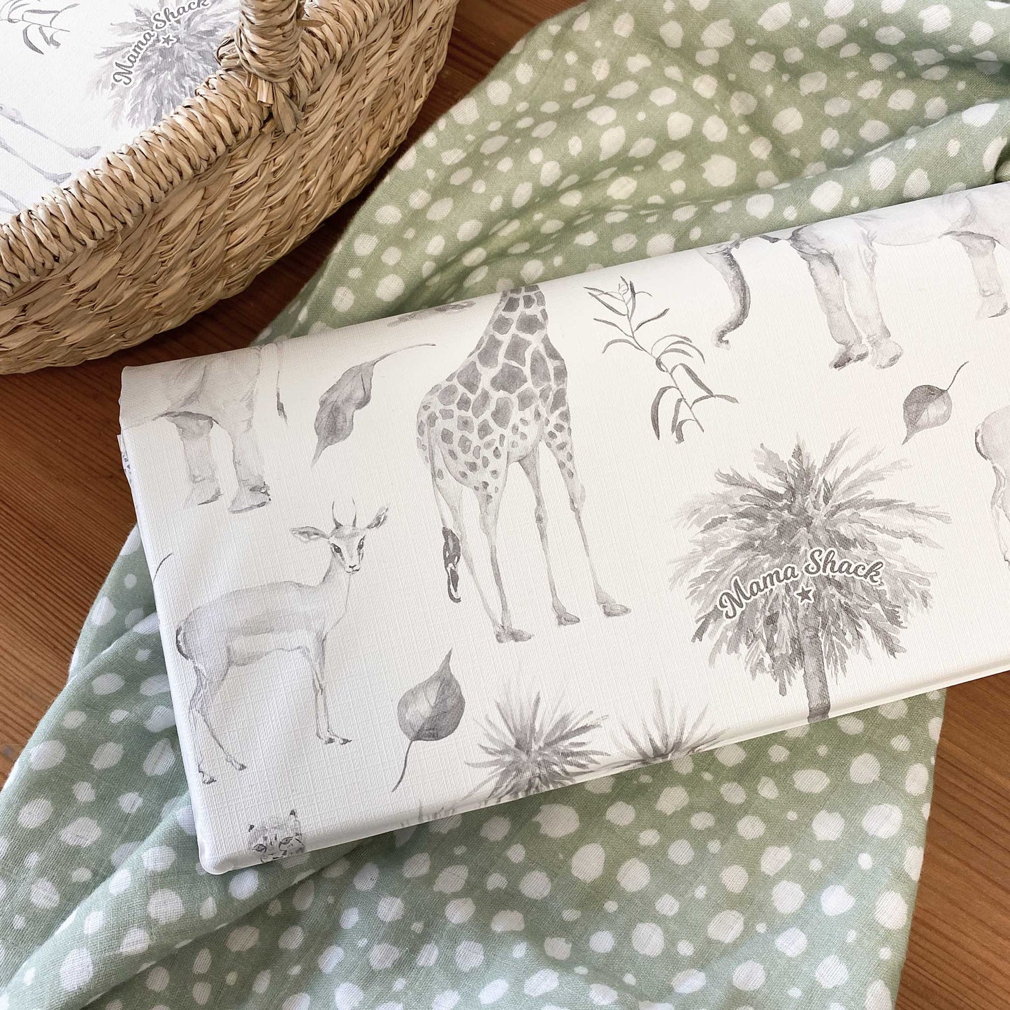 Travel Changing Mat - Mono Wild Safari