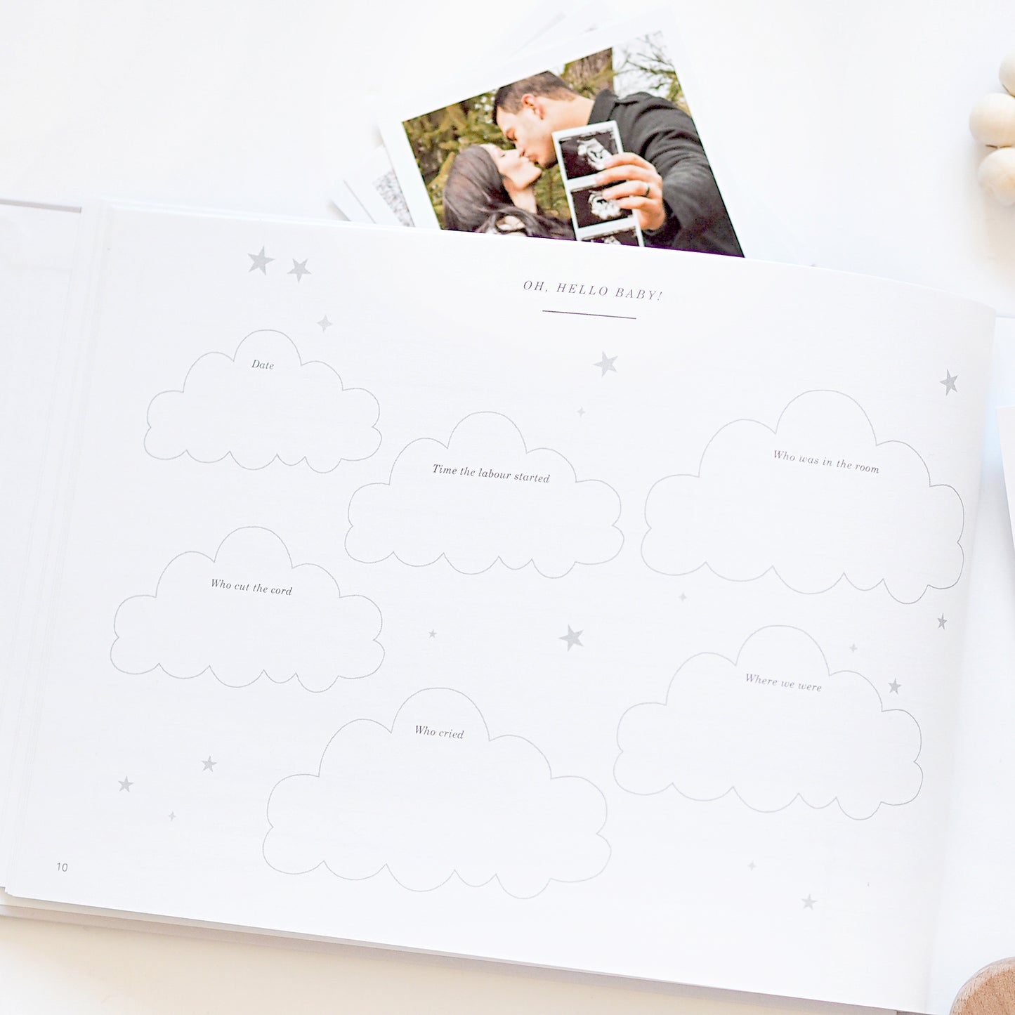 Baby Memory Book - Woodland Animals and Gold Foil