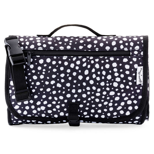 Travel Changing Bag Clutch - Black Spotty