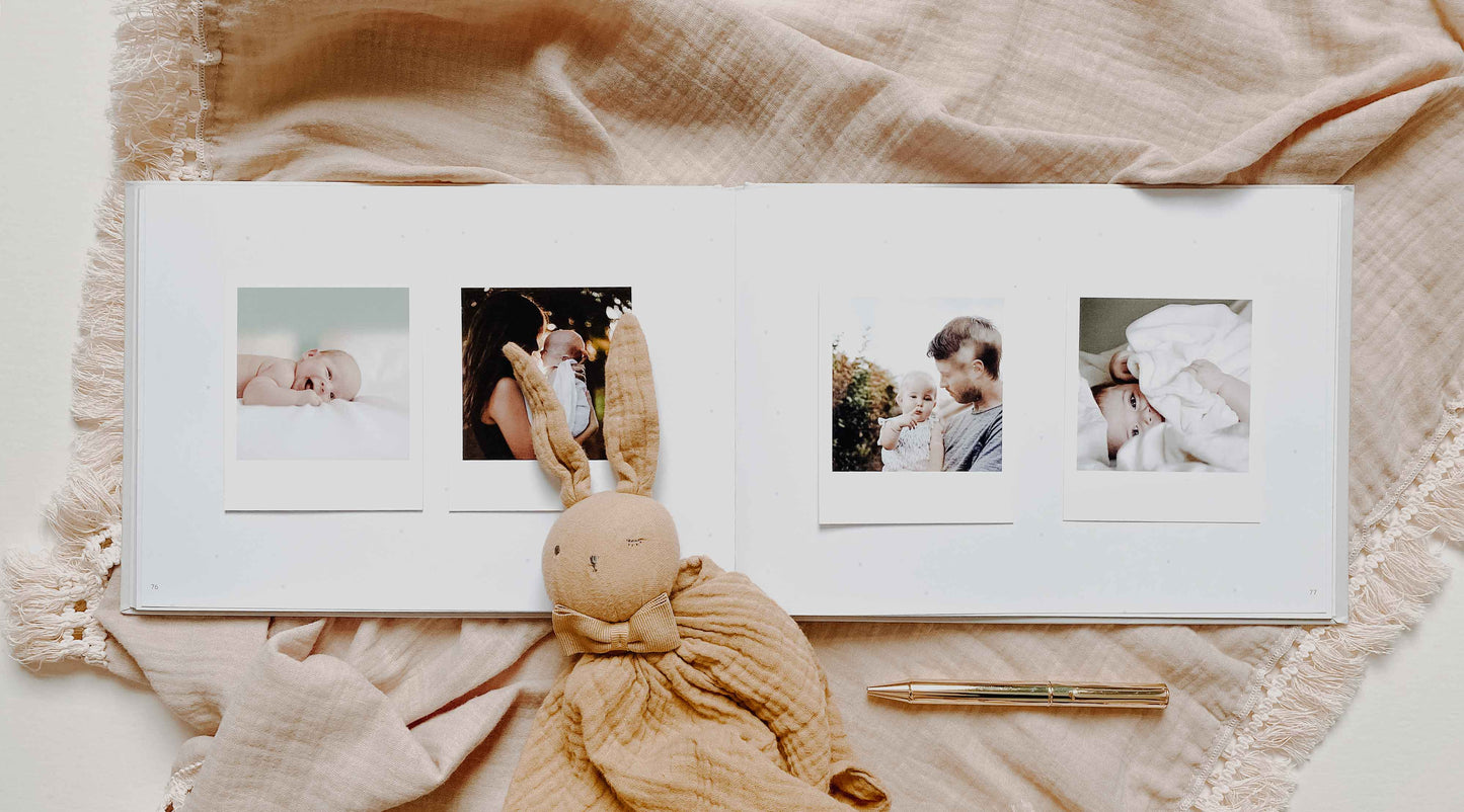 Baby Memory Book - Woodland Animals and Gold Foil