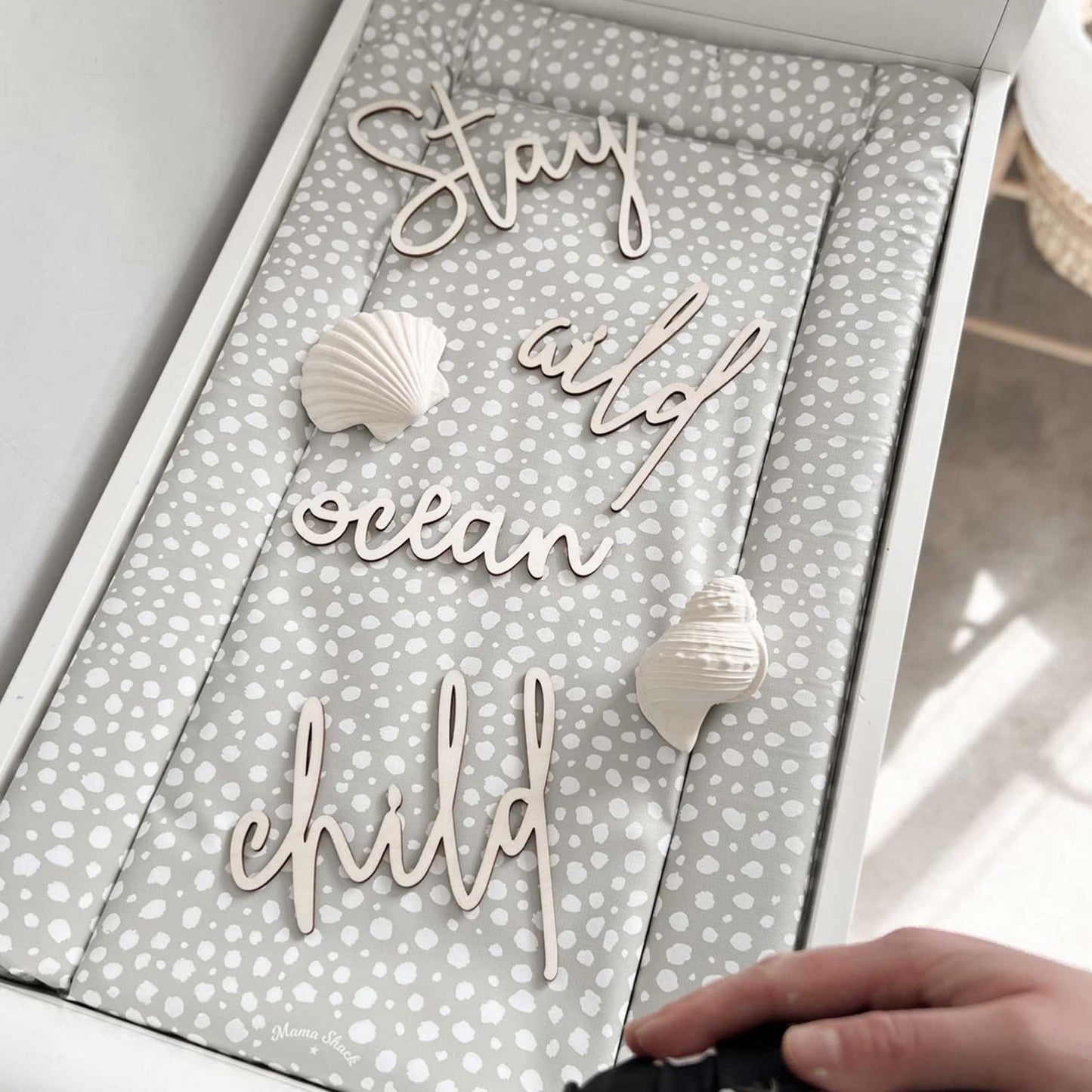 Changing Mat - Taupe Spotty