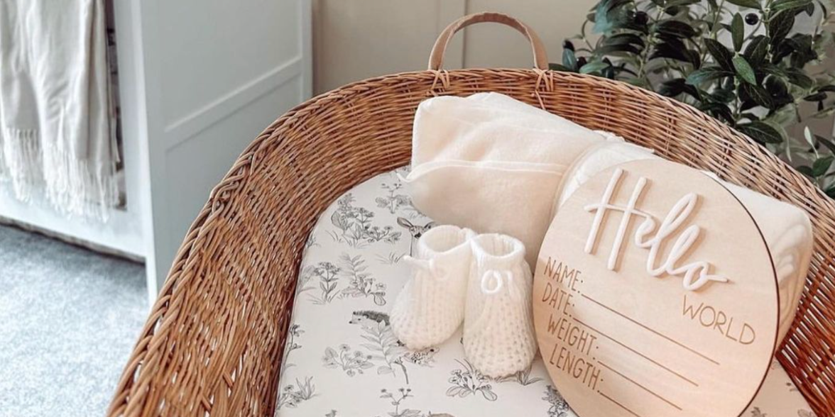 birth announcement setup 