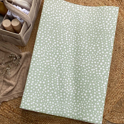 Anti Roll Changing Mat - Sage Spotty