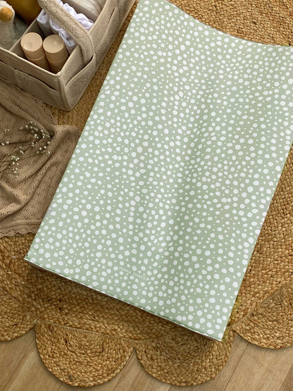 Anti Roll Changing Mat - Sage Spotty