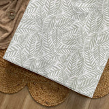 Anti Roll Changing Mat - Linear Leaf - Sage Green