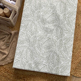 Anti Roll Wedge Changing Mat - Linear Leaf - Sage Green