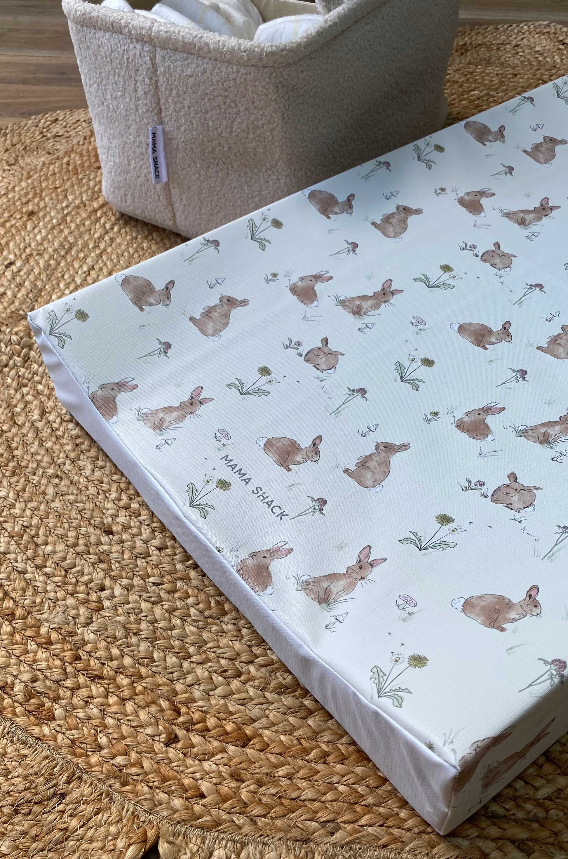 Anti Roll Changing Mat - Bunnies