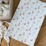 changing mat by mama shack with a bunny print