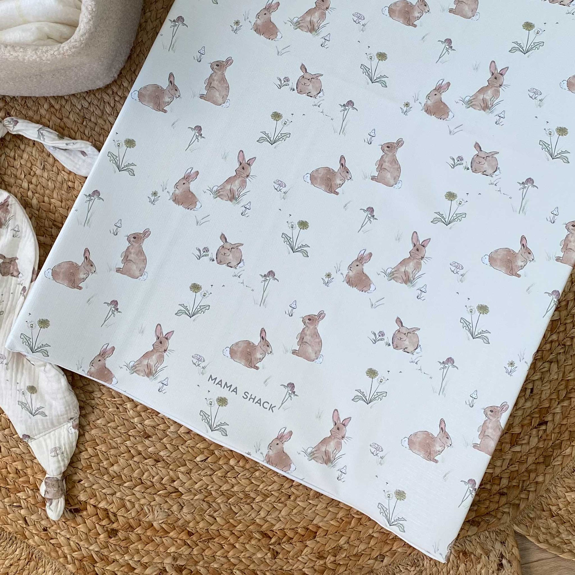 Anti Roll Changing Mat - Bunnies