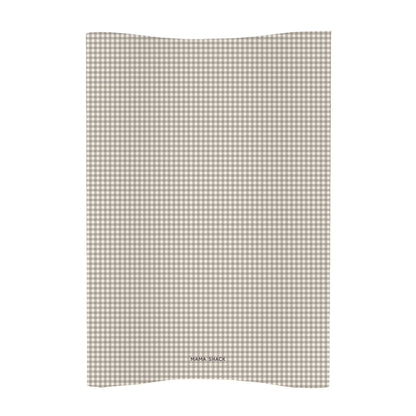 Anti Roll Changing Mat - Greige Gingham