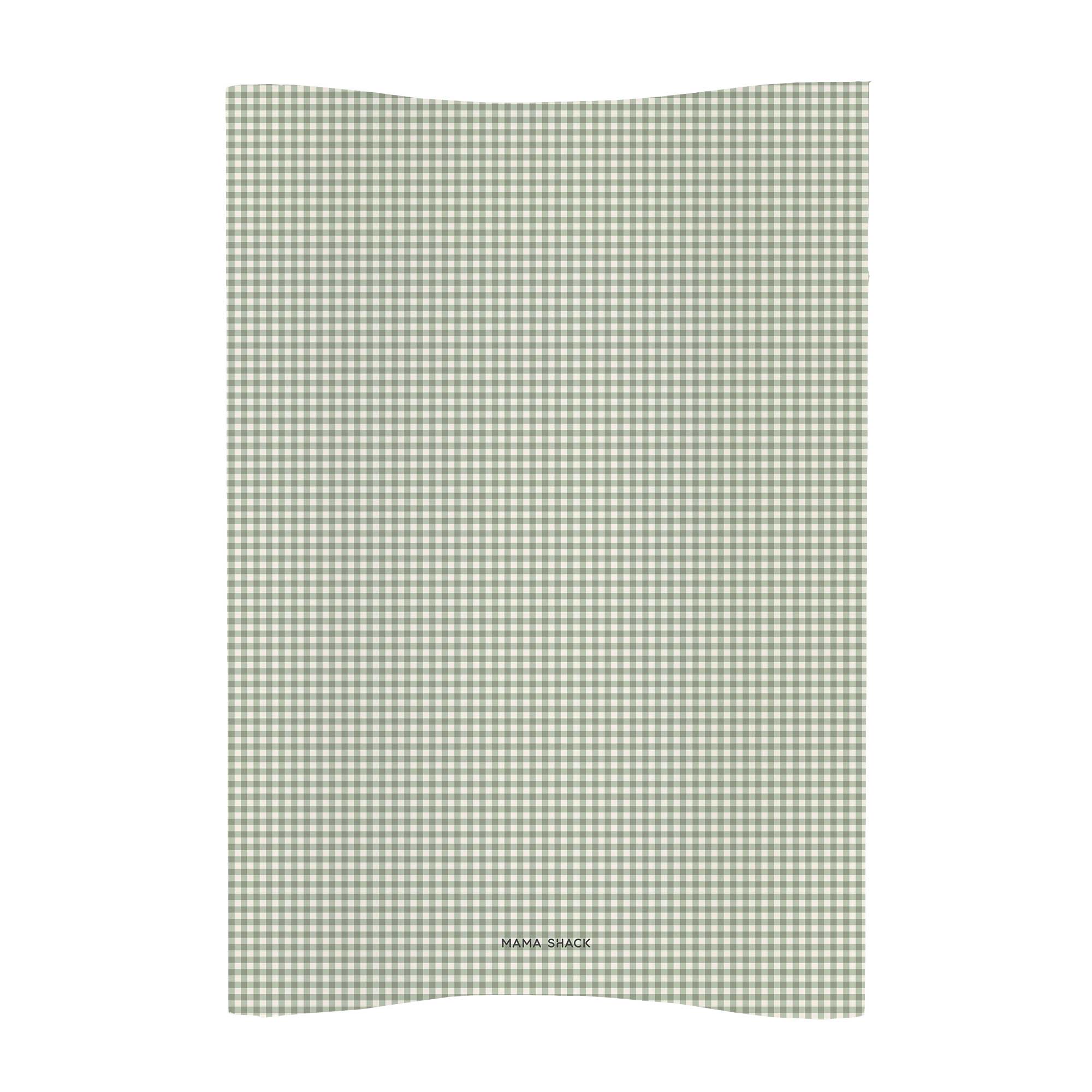 Anti Roll Changing Mat - Sage Green Gingham