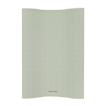 Anti Roll Changing Mat - Sage Green Gingham
