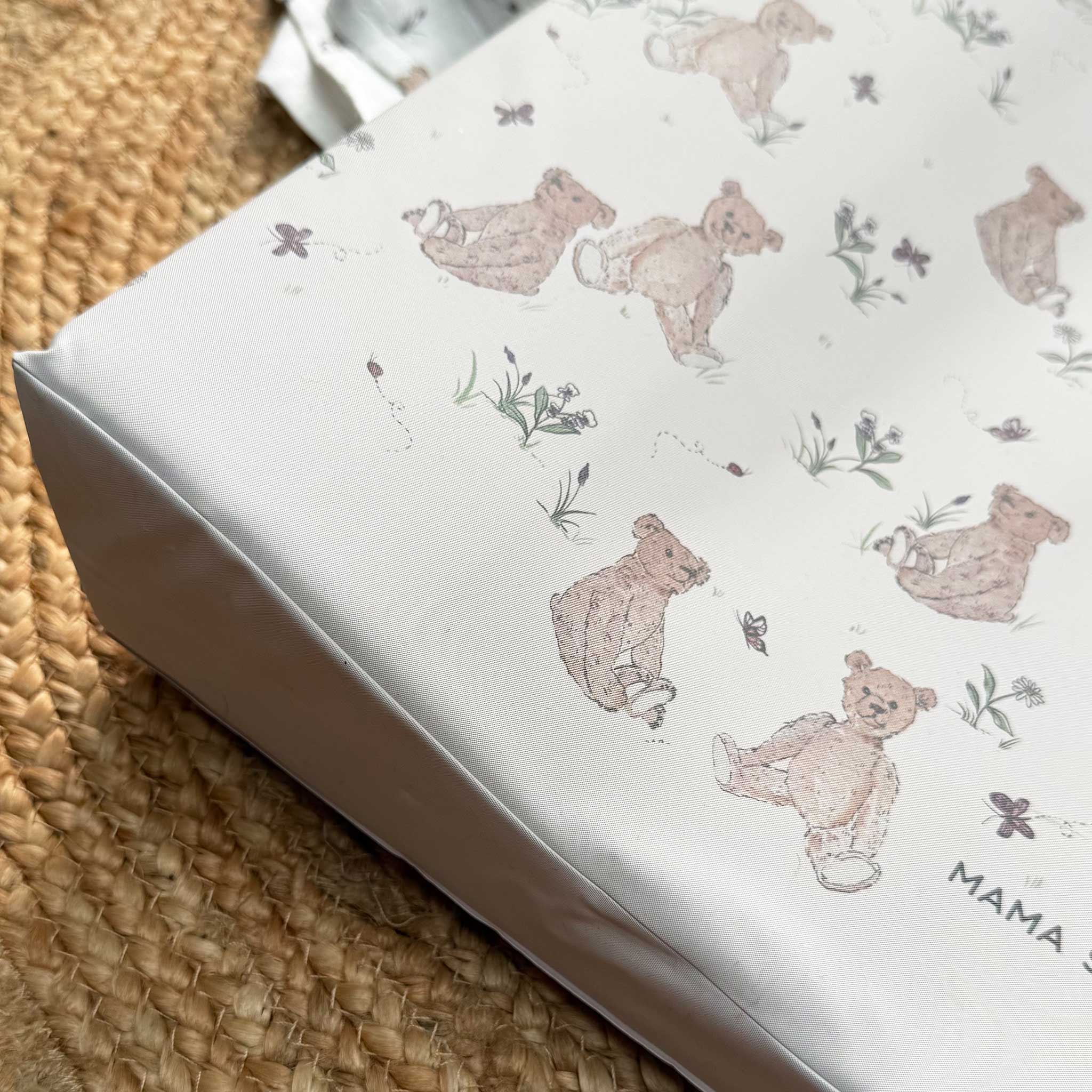 Anti Roll Wedge Changing Mat - Vintage Bear