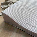 Anti Roll Changing Mat - Greige Gingham