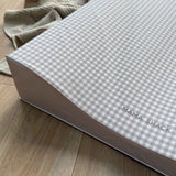 Anti Roll Changing Mat - Greige Gingham