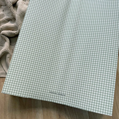 Anti Roll Changing Mat - Sage Green Gingham
