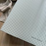 Anti Roll Changing Mat - Sage Green Gingham