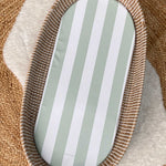 Changing Basket Mat Liner - Candy Stripe - Sage