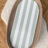 Changing Basket Mat Liner - Candy Stripe - Sage