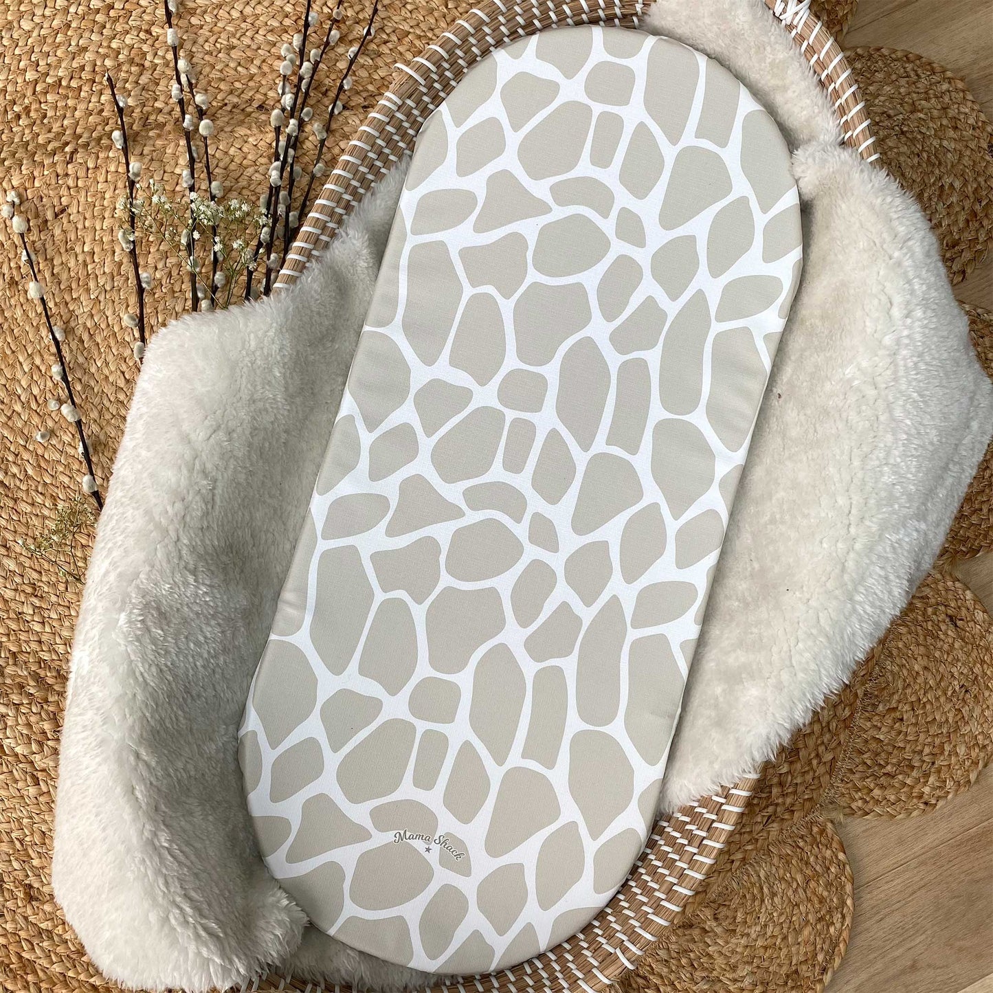 Changing Basket Mat Liner - Giraffe