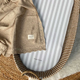 Changing Basket Mat Liner - Greige Stripe