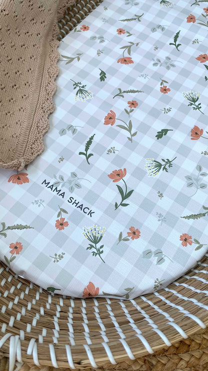 Changing Basket Mat Liner - Laleham Gingham