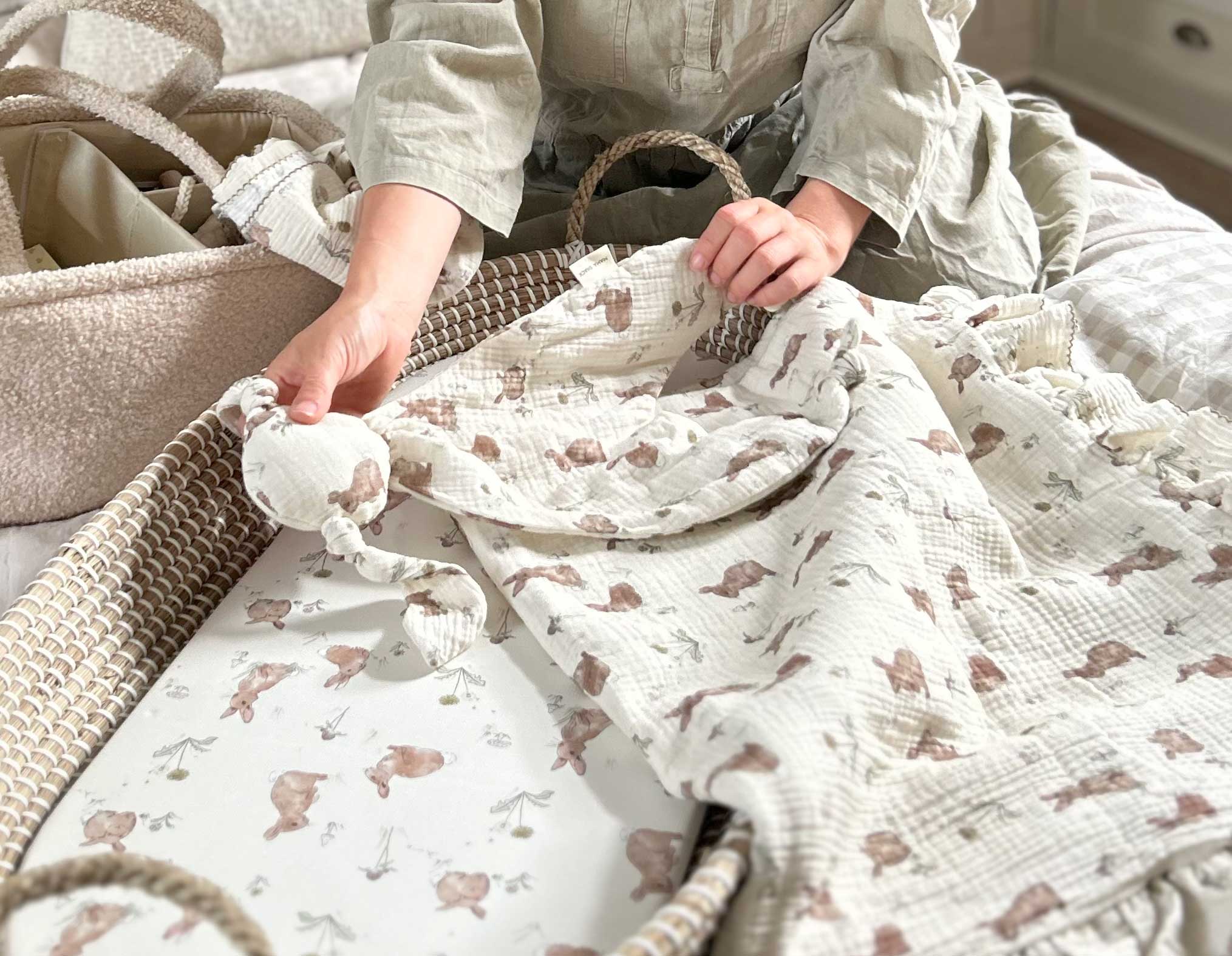 Muslin Comforter - Bunnies