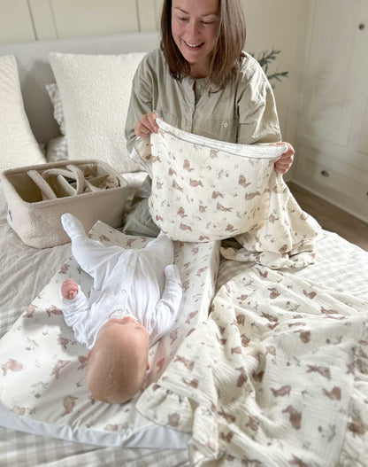 Muslin Swaddle Blanket - Bunnies