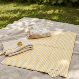 Foldable Travel Changing Mat - Butter Yellow Gingham
