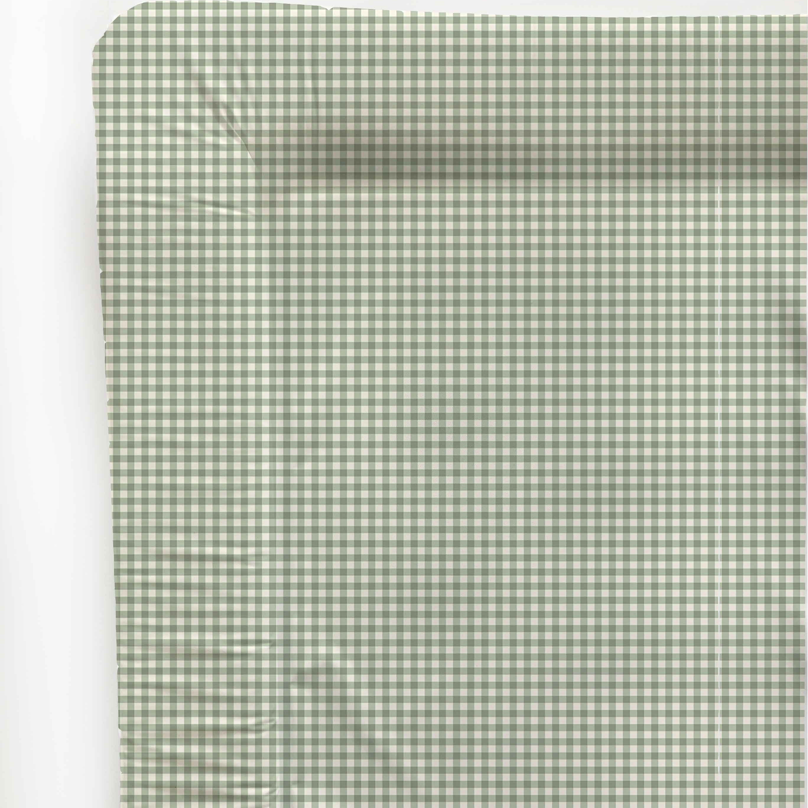 Changing Mat - Sage Green Gingham