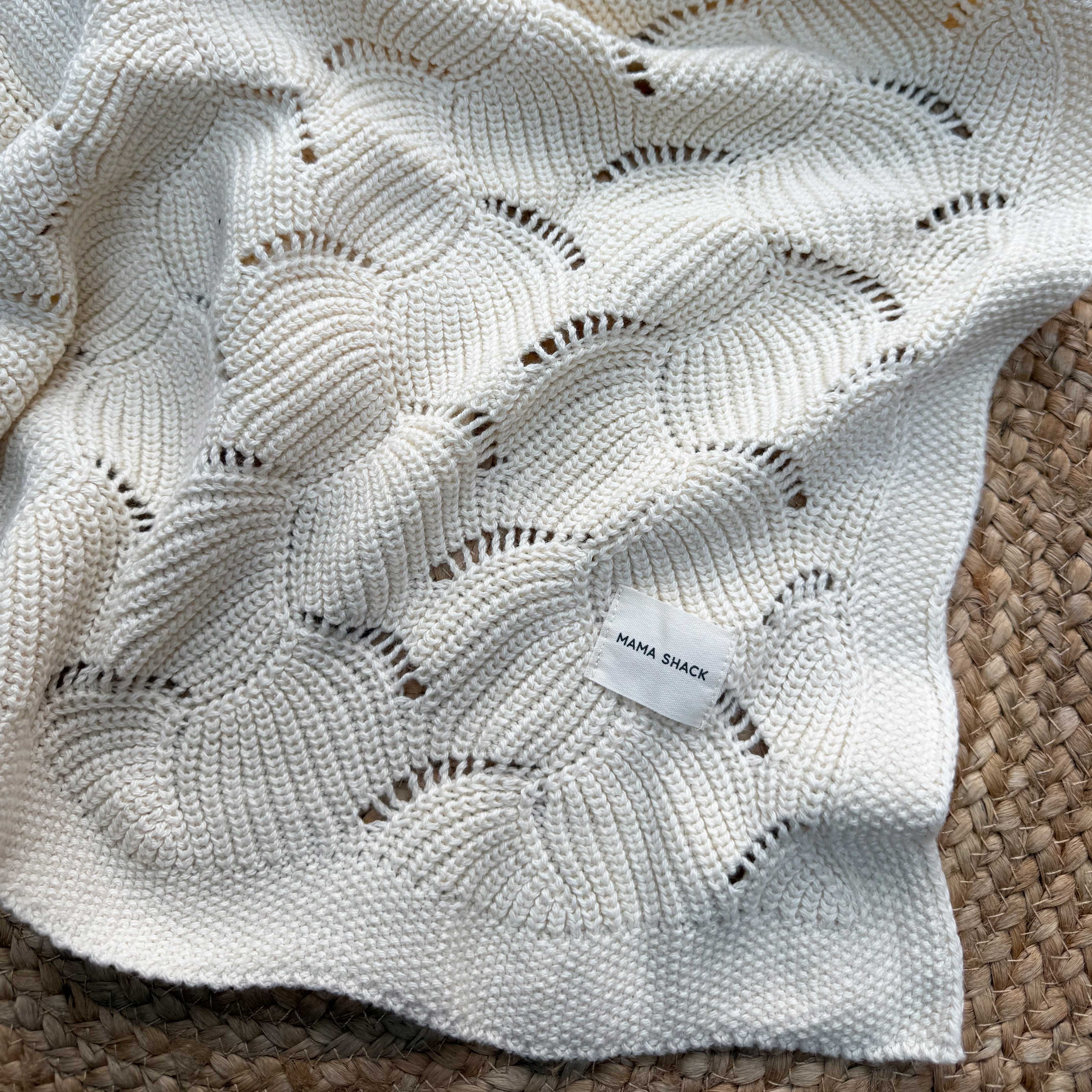 Fable Knit Baby Blanket – Milk