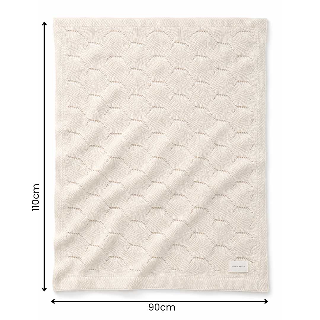 Fable Knit Baby Blanket – Milk