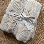 Fable Knit Baby Blanket – Milk