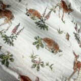 Muslin Sherpa Fleece Baby Blanket - Fawn & Fox Glove
