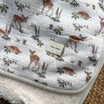 Muslin Sherpa Fleece Baby Blanket - Fawn & Fox Glove