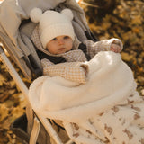 Muslin Sherpa Fleece Baby Blanket - Bunnies