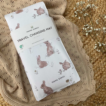 Foldable Travel Changing Mat - Bunnies